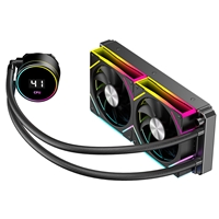 CiT Pro Glacier AIO 240mm Liquid CPU Cooler with ARGB LED Lighting, Dual PWM Fans, and Real-Time Temperature Display - Black - Image 6