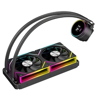 CiT Pro Glacier AIO 240mm Liquid CPU Cooler with ARGB LED Lighting, Dual PWM Fans, and Real-Time Temperature Display - Black - Image 7