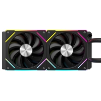 CiT Pro Glacier AIO 240mm Liquid CPU Cooler with ARGB LED Lighting, Dual PWM Fans, and Real-Time Temperature Display - Black - Image 8