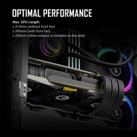 ANTEC NX416L Case, Gaming, Black, Mid Tower, 1 x USB 3.0 / 2 x USB Type-C, Tempered Glass Side Window Panel, Addressable RGB LED Fans, ATX, Micro ATX, ITX - Image 7