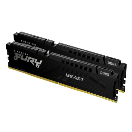 Kingston Fury Beast 16GB Kit (2 x 8GB), DDR5, 5600MHz, CL40, 1.25V, ECC, XMP 3.0, PMIC, DIMM Memory