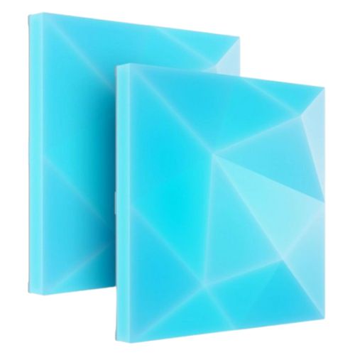 Nanoleaf Blocks Textured Large Square Panels Add-On Kit (2 Panels), 3D Design, Edge to Edge Illumination *Expansion Kit Only*