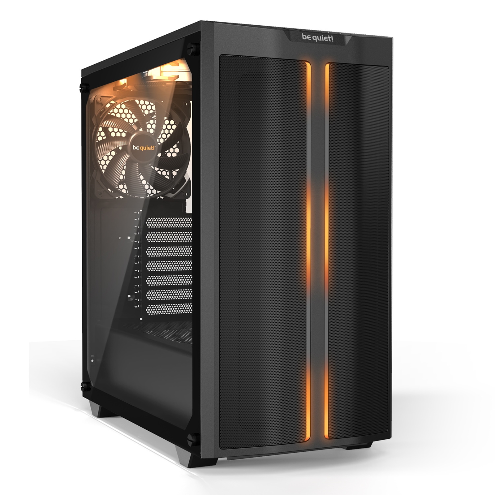 be quiet! Pure Base 500DX Case, Black, Mid Tower, 1 x USB 3.2 Gen 1 Type-A / 1 x USB 3.2 Gen 2 Type-C, Tempered Glass Side Window Panels, 3 x Pure Wings 2 140mm Black PWM Fans Included, ARGB LED Lighting Front Mesh Panel - Image 4