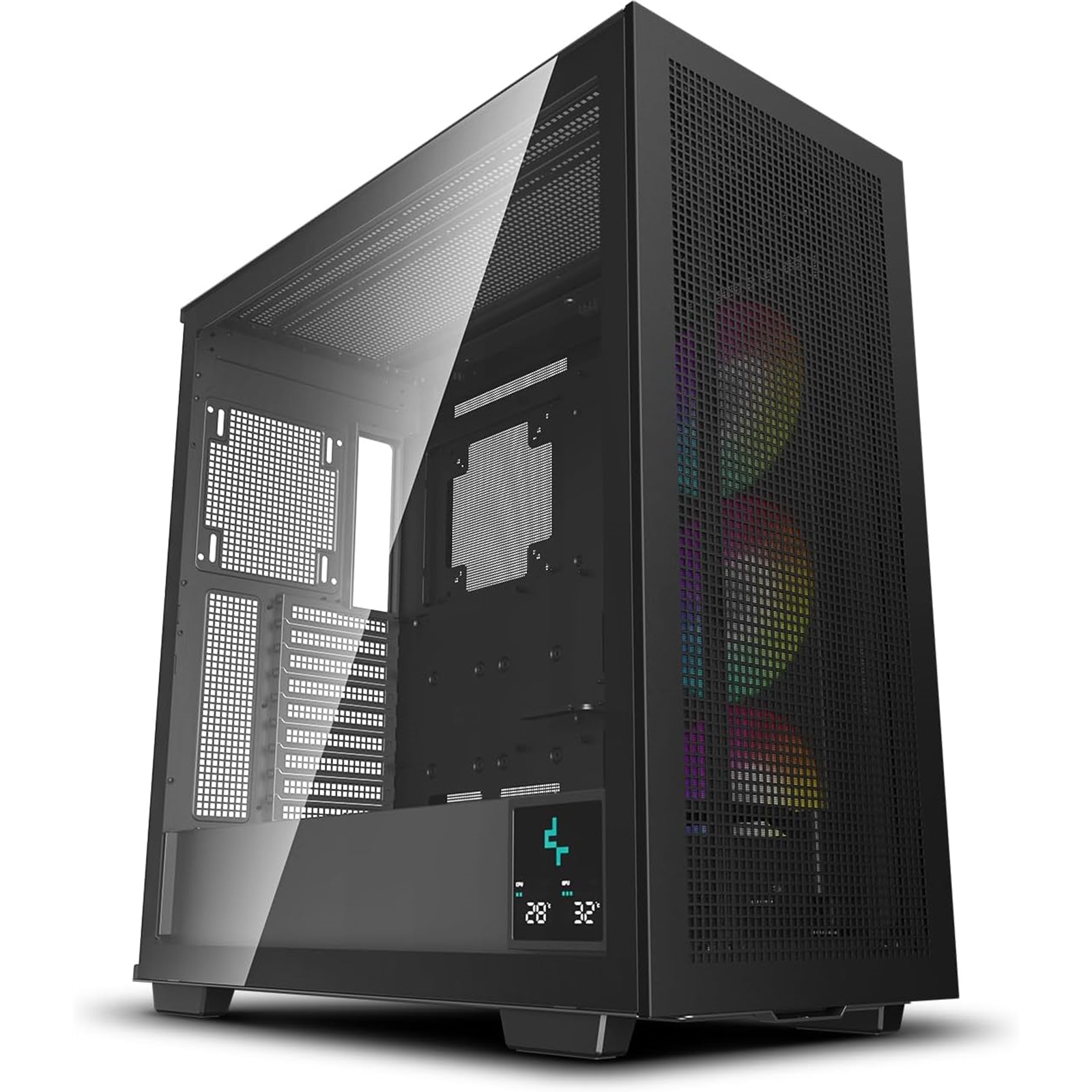 DeepCool Morpheus Case, Gaming, Black, Full Tower, 4 x USB 3.0 / 1 x USB Type-C, Tempered Glass Side Window Panel, 1x 420mm ARGB side fan, Mini-ITX / M-ATX / ATX / E-ATX - Image 4