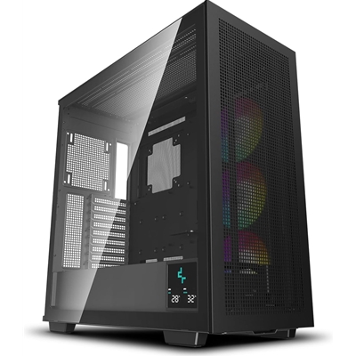 DeepCool Morpheus Case, Gaming, Black, Full Tower, 4 x USB 3.0 / 1 x USB Type-C, Tempered Glass Side Window Panel, 1x 420mm ARGB side fan, Mini-ITX / M-ATX / ATX / E-ATX - Image 3