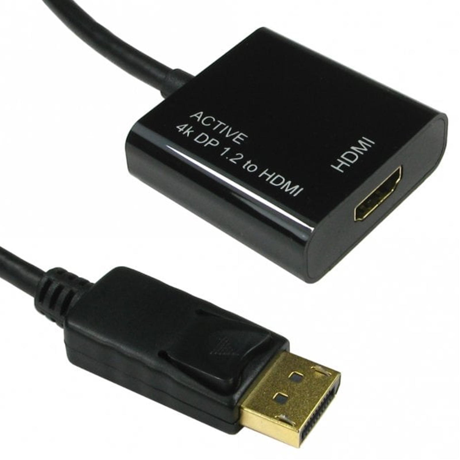 15CM DISPLAY PORT V1.2 - HDMI ACTIVE ADAP 4K BLACK - Image 4