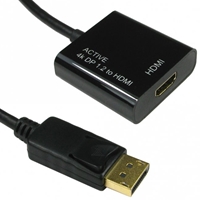15CM DISPLAY PORT V1.2 - HDMI ACTIVE ADAP 4K BLACK - Image 2