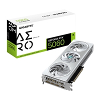 Gigabyte NVIDIA GeForce RTX 5060 Aero OC 8GB GDDR7 Graphics Card, 3840 CUDA Cores, 2595 MHz Core Clock, Triple Fan, 3x DisplayPorts / 1x HDMI Port