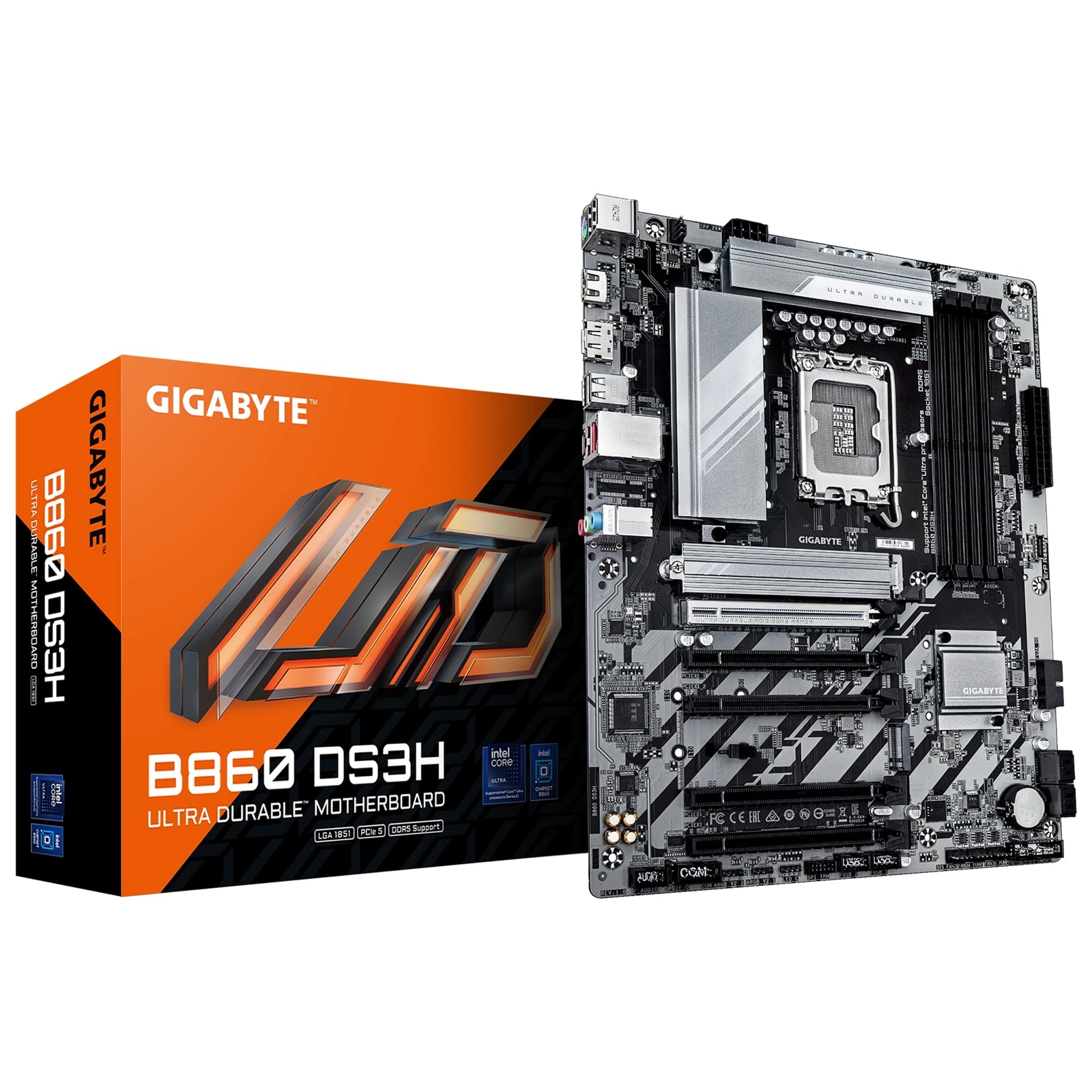 Gigabyte B860 DS3H Intel 1851 Socket Motherboard, ATX, 4x DDR5 Slots, 2x M.2 Sockets, 2x USB-C Port, 2.5GbE LAN, 1x DisplayPort / 1x HDMI Port - Image 4