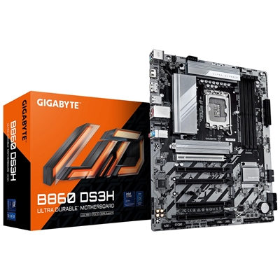Gigabyte B860 DS3H Intel 1851 Socket Motherboard, ATX, 4x DDR5 Slots, 2x M.2 Sockets, 2x USB-C Port, 2.5GbE LAN, 1x DisplayPort / 1x HDMI Port - Image 3