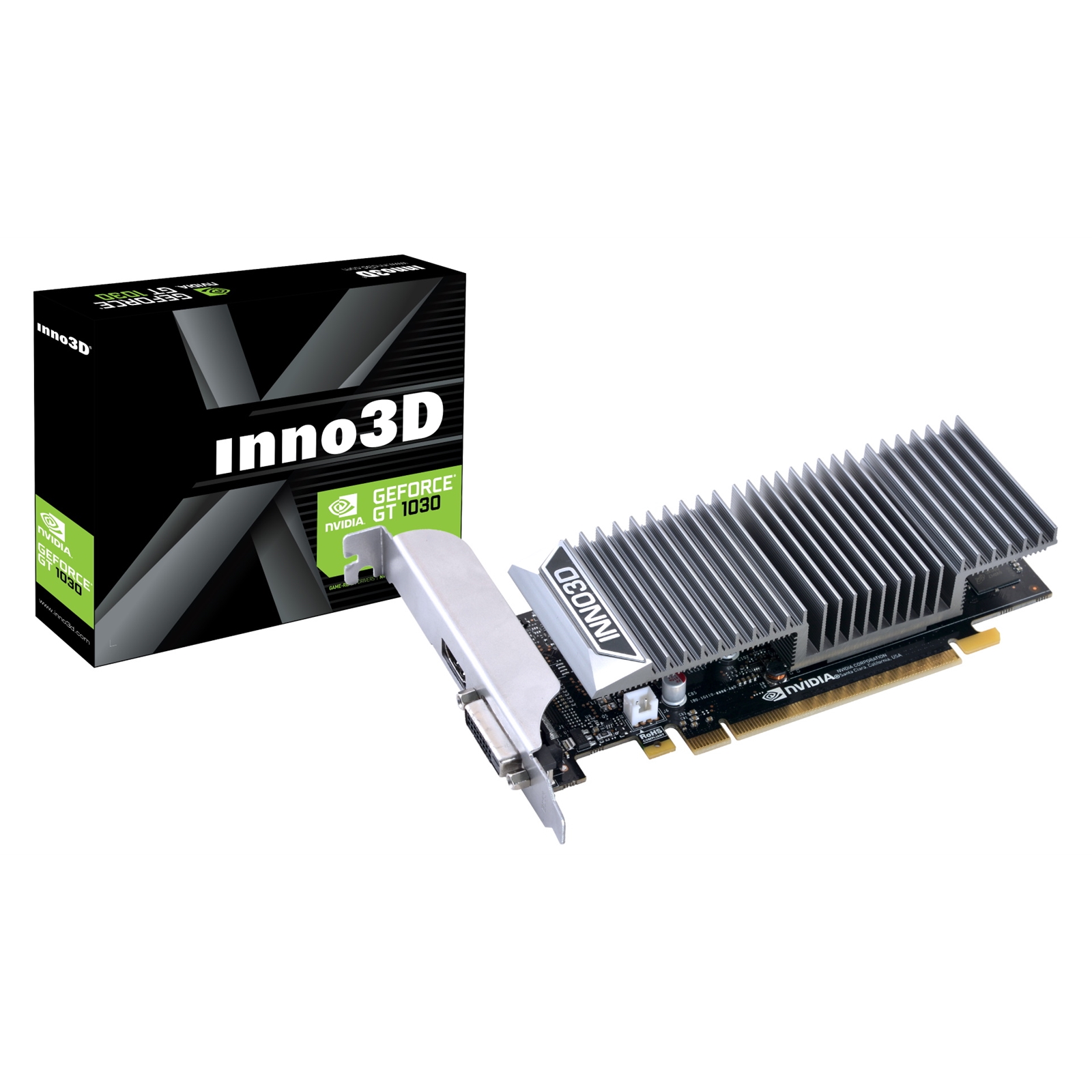 Inno3D NVIDIA GeForce GT 1030 2GB GDDR5 Graphics Card, 384 CUDA Cores, 1468 MHz Boost Clock, Passive Cooling, 1x DVI-D / 1x HDMI Port - Image 4