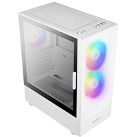 ANTEC NX410 Case, Gaming, White, Mid Tower, 1 x USB 3.0 / 2 x USB 2.0, Tempered Glass Side Window Panel, Addressable RGB LED Fans, ATX, Micro ATX, Mini-ITX - Image 5