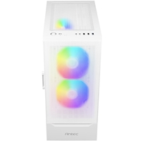 ANTEC NX410 Case, Gaming, White, Mid Tower, 1 x USB 3.0 / 2 x USB 2.0, Tempered Glass Side Window Panel, Addressable RGB LED Fans, ATX, Micro ATX, Mini-ITX - Image 9