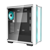 DeepCool CC560 WH Case, Gaming, White, Mid Tower, 1 x USB 3.0 / 1 x USB 2.0, Tempered Glass Side Window Panel, DeepCool Blue LED Fans, ATX, Micro ATX, Mini-ITX - Image 5
