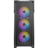 ANTEC AX90 Case, Black, Mid Tower, 1 x USB 3.0 / 2 x USB 2.0, Tempered Glass Side WIndow Panel, Diamond-Shaped Mesh Front Panel for Excellent Cooling Performance, 4 x Addressable RGB Fans Included with Hub - Image 6