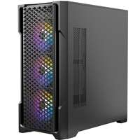 ANTEC AX90 Case, Black, Mid Tower, 1 x USB 3.0 / 2 x USB 2.0, Tempered Glass Side WIndow Panel, Diamond-Shaped Mesh Front Panel for Excellent Cooling Performance, 4 x Addressable RGB Fans Included with Hub - Image 8