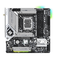 ASRock B760M Steel Legend WiFi Intel 1700 Socket Motherboard, Micro-ATX, 4x DDR5 Slots, 4x M.2 Sockets, 2x USB-C Port, Fitted I/O Shield, 2.5GbE LAN, Wi-Fi 6E, 1x DisplayPort / 1x HDMI Port - Image 6