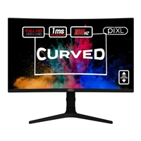 piXL CM27C7 27 Inch Curved Monitor, 165Hz, 1ms, Frameless, Freesync / G-Sync, Full HD, HDMI, Display Port, USB, Black with RGB Lighting, VESA Mount, Height Adjustable - Image 5