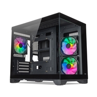 TecWare VXN Evo mATX PC Case, Dual-Chamber Glass Design, 3 x ARGB Fans Included, Massive Cooling Support (Up to 360mm Radiator), Tool-Free Panels, USB-C, Black - Image 6