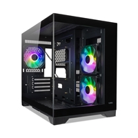 TecWare VXN Evo mATX PC Case, Dual-Chamber Glass Design, 3 x ARGB Fans Included, Massive Cooling Support (Up to 360mm Radiator), Tool-Free Panels, USB-C, Black - Image 7