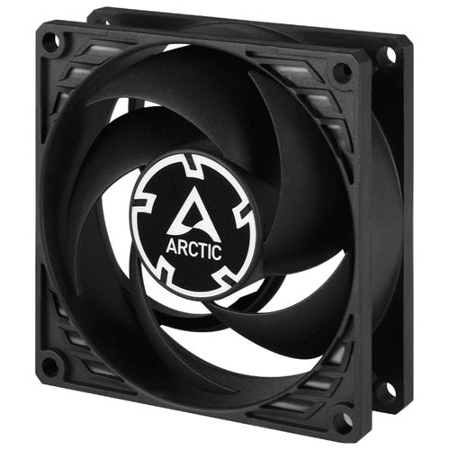 ARCTIC P8 Silent Pressure-optimised Extra Quiet 80mm Case Fan, Black, Fluid Dynamic, 1600 RPM. Black