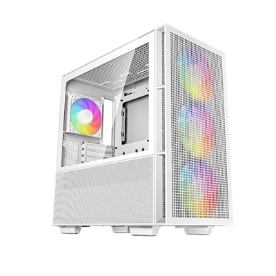 DeepCool CH560, White, Mid Tower Gaming Case, Tempered Glass, 4x ARGB Fans, E-ATX/ATX/MicroATX - Image 3