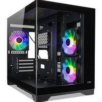 TecWare VXN Evo mATX PC Case, Dual-Chamber Glass Design, 3 x ARGB Fans Included, Massive Cooling Support (Up to 360mm Radiator), Tool-Free Panels, USB-C, Black - Image 2
