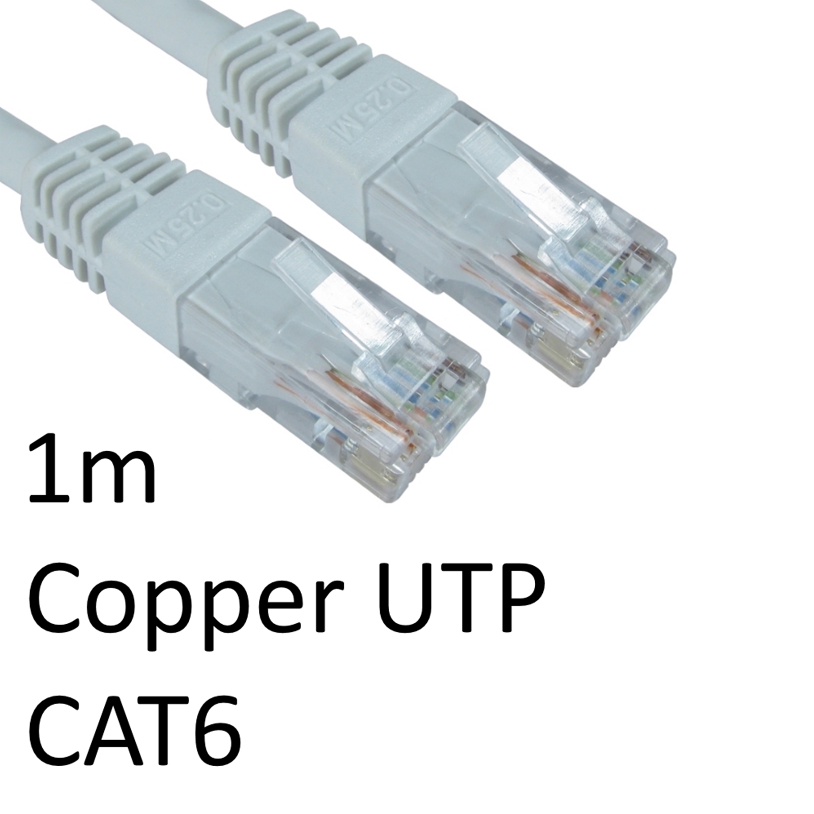 RJ45 (M) to RJ45 (M) CAT6 1m White OEM Moulded Boot Copper UTP Network Cable - Image 4