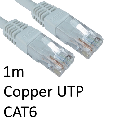 RJ45 (M) to RJ45 (M) CAT6 1m White OEM Moulded Boot Copper UTP Network Cable - Image 3