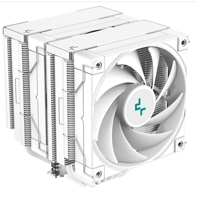 DeepCool AK620 WH Fan CPU Cooler, Universal Socket, Dual Powerful 120mm FDB PWM White Fans, 1850RPM, 6 Heat Pipes, 260W Heat Dissipation Power, Unique Matrix Fin Design, White Edition, - Image 3