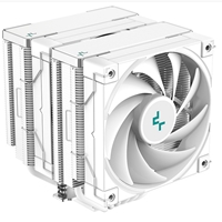 DeepCool AK620 WH Fan CPU Cooler, Universal Socket, Dual Powerful 120mm FDB PWM White Fans, 1850RPM, 6 Heat Pipes, 260W Heat Dissipation Power, Unique Matrix Fin Design, White Edition, - Image 2