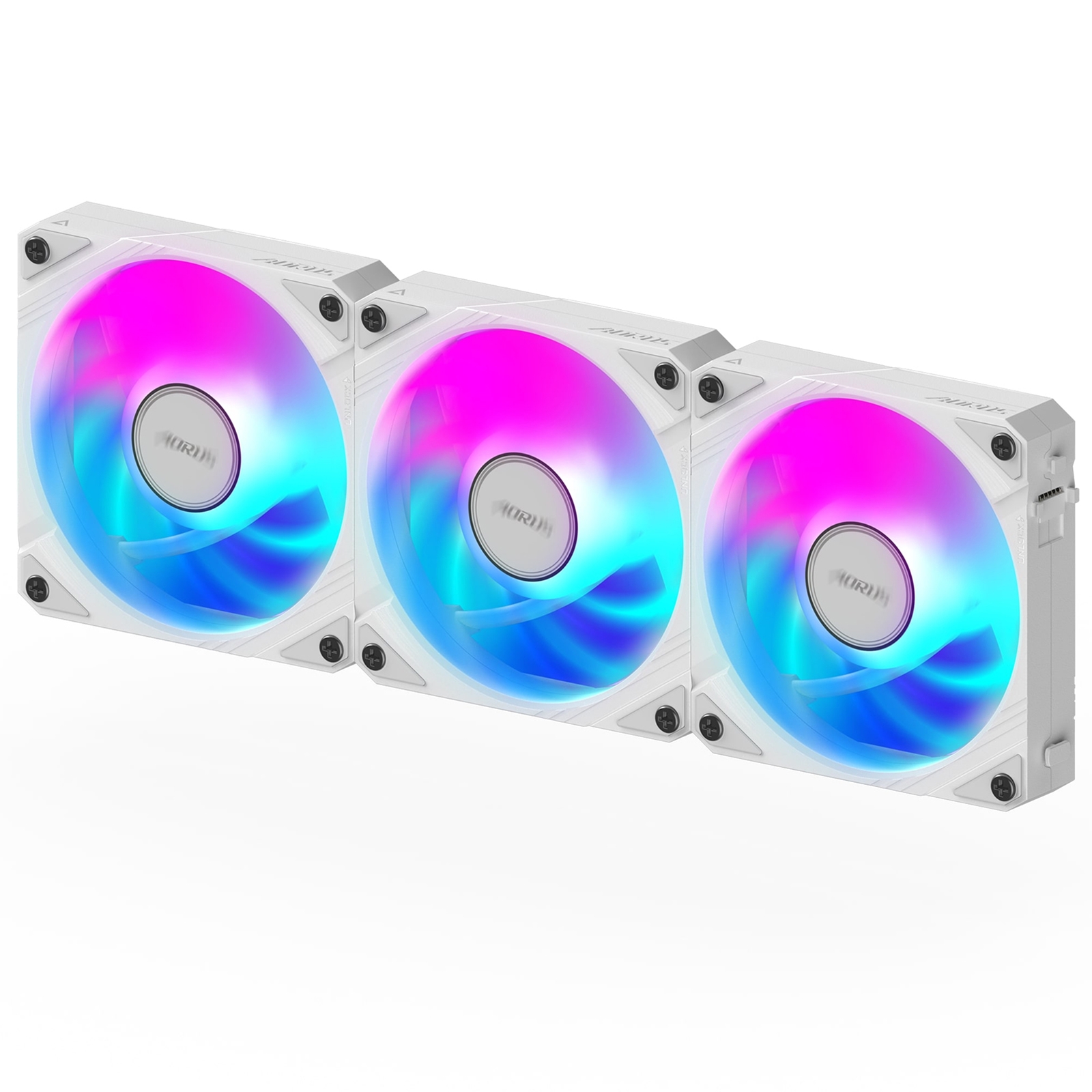 Gigabyte AORUS EZ Chain Fan 120 Ice 120mm ARGB Fans with Easy Daisy-Chain Setup 3-Pack White - Image 4