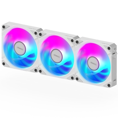 Gigabyte AORUS EZ Chain Fan 120 Ice 120mm ARGB Fans with Easy Daisy-Chain Setup 3-Pack White - Image 3