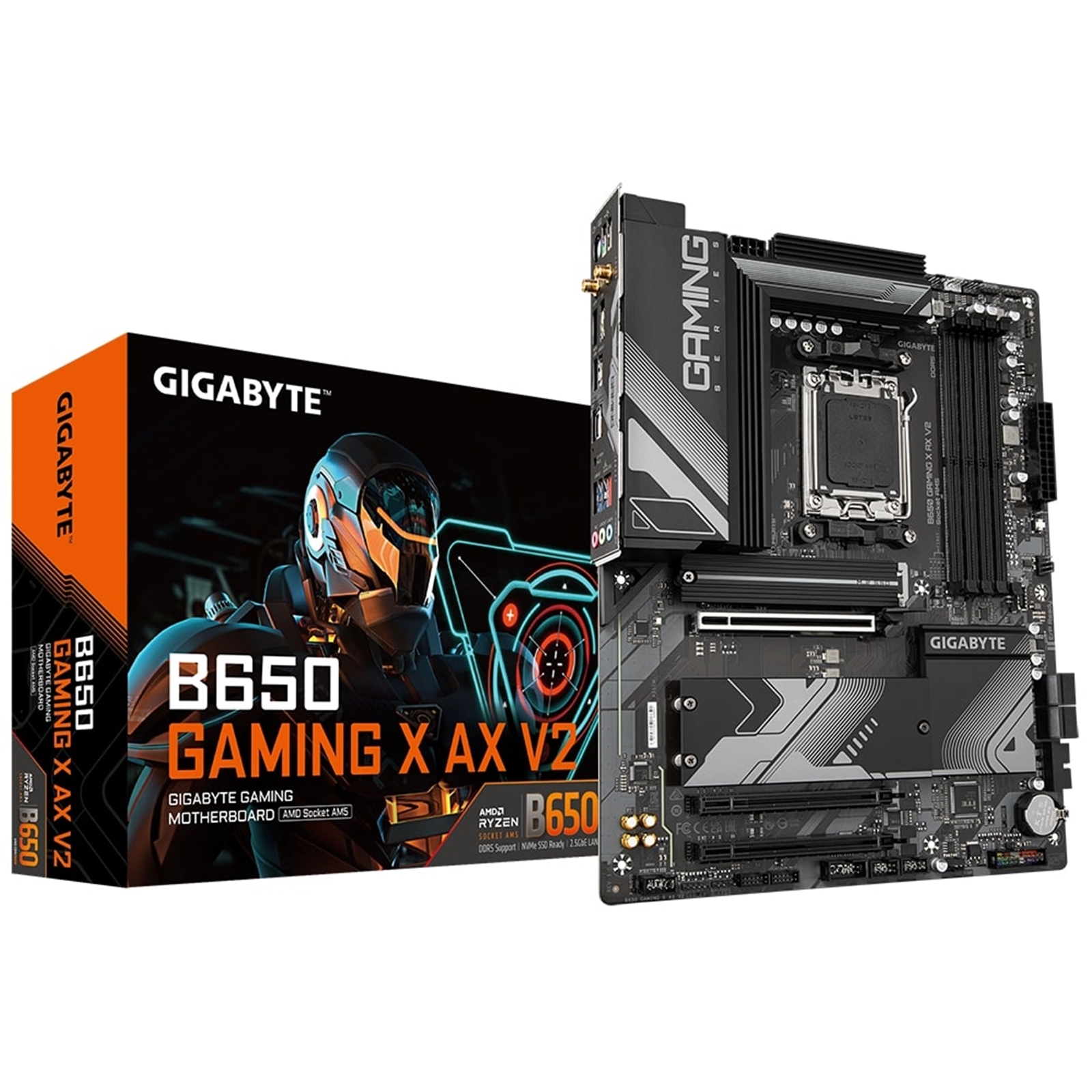 Gigabyte B650 GAMING X AX V2 AMD AM5 Socket Motherboard, ATX, 4x DDR5 Slots, 3x M.2 Sockets, 2x USB-C Port, Fitted I/O Shield, 2.5GbE LAN, Wi-Fi 6E, 1x DisplayPort / 1x HDMI Port - Image 4