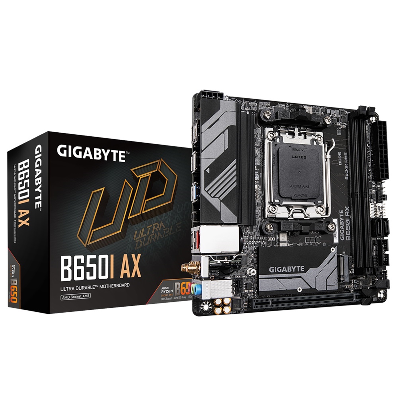 Gigabyte B650I AX Ultra Durable AMD AM5 Socket Motherboard, Mini-ITX, 2x DDR5 Slots, 1x M.2 Socket, 2x USB-C Port, 2.5GbE LAN, Wi-Fi 6E, 1x DisplayPort / 1x HDMI Port - Image 4