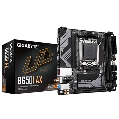 Gigabyte B650I AX Ultra Durable AMD AM5 Socket Motherboard, Mini-ITX, 2x DDR5 Slots, 1x M.2 Socket, 2x USB-C Port, 2.5GbE LAN, Wi-Fi 6E, 1x DisplayPort / 1x HDMI Port - Image 3