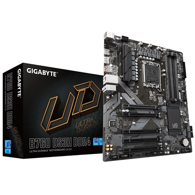 Gigabyte B760 DS3H DDR4 Ultra Durable Intel 1700 Socket Motherboard, ATX, 4x DDR4 Slots, 2x M.2 Sockets, 2x USB-C Port, GbE LAN, 1x DisplayPort / 1x HDMI Port - Image 3