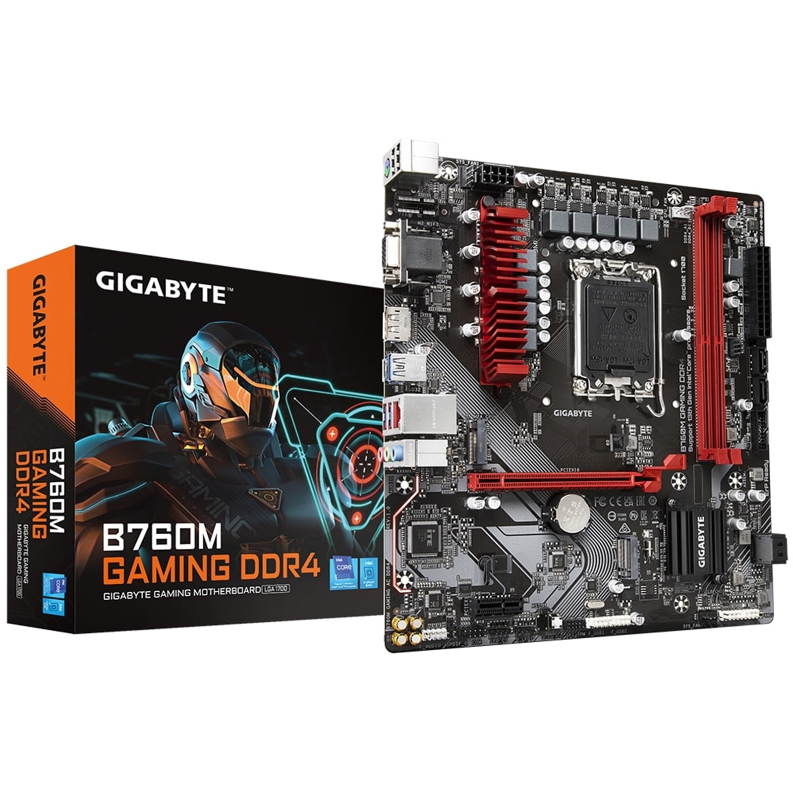 Gigabyte B760M GAMING DDR4 Intel 1700 Socket Motherboard, Micro-ATX, 2x DDR4 Slots, 2x M.2 Sockets, 1x USB-C Port, 2.5GbE LAN, 1x D-Sub / 1x DisplayPort / 1x HDMI Port - Image 4