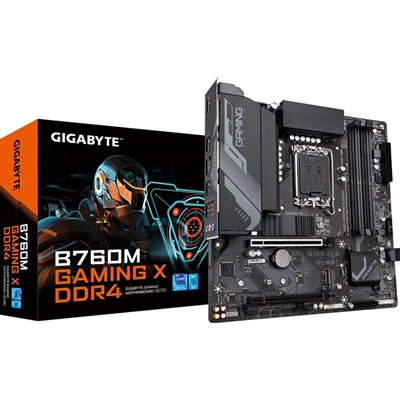 Gigabyte B760M GAMING X DDR4 Intel 1700 Socket Motherboard, Micro-ATX, 4x DDR4 Slots, 2x M.2 Sockets, 1x USB-C Port, Fitted I/O Shield, 2.5GbE LAN, 1x DisplayPort / 1x HDMI Port - Image 3