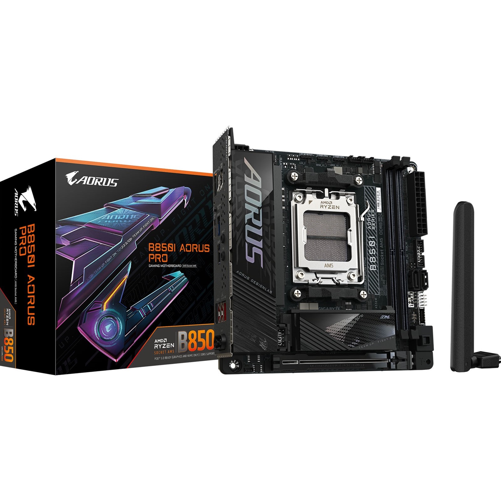Gigabyte B850I AORUS PRO AMD AM5 Socket Motherboard, Mini-ITX, 2x DDR5 Slots, 2x M.2 Sockets, 2x USB-C Port, Fitted I/O Shield, 2.5GbE LAN, Wi-Fi 7, 1x HDMI Port - Image 4