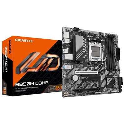 Gigabyte B850M D3HP AMD AM5 Socket Motherboard, Micro-ATX, 4x DDR5 Slots, 2x M.2 Sockets, 2x USB-C Port, GbE LAN, 2x DisplayPorts / 1x HDMI Port - Image 3