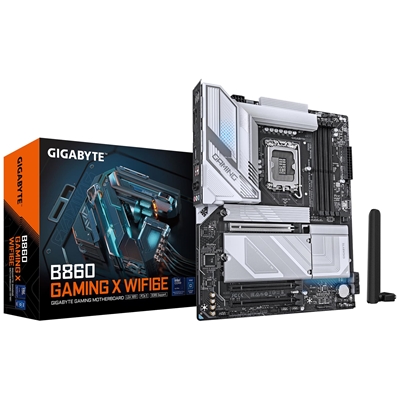 Gigabyte B860 GAMING X WIFI6E Intel 1851 Socket Motherboard, ATX, 4x DDR5 Slots, 3x M.2 Sockets, 2x USB-C Port, Fitted I/O Shield, 2.5GbE LAN, Wi-Fi 6E, 1x DisplayPort / 1x HDMI / 1x USB-C (USB4) - Image 3