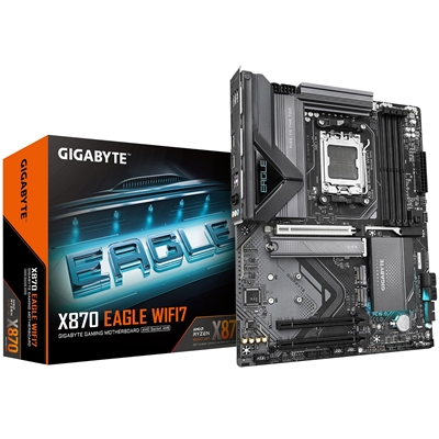 Gigabyte X870 EAGLE WIFI7 AMD AM5 Socket Motherboard, ATX, 4x DDR5 Slots, 3x M.2 Sockets, 3x USB-C Port, Fitted I/O Shield, 2.5GbE LAN, Wi-Fi 7, 1x HDMI Port / 2x USB-C (USB4) - Image 3