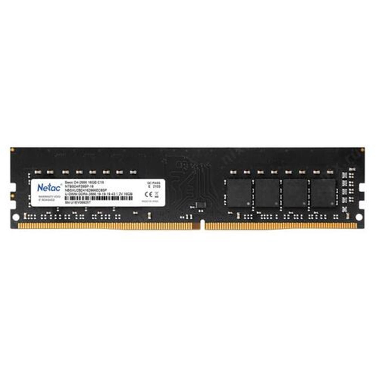 Netac NTBSD4P26SP-16 16GB DIMM System Memory, DDR4, 2666MHz, 1 x 16GB, 288 Pin, 1.35v, CL16-20-20-40 - Image 4
