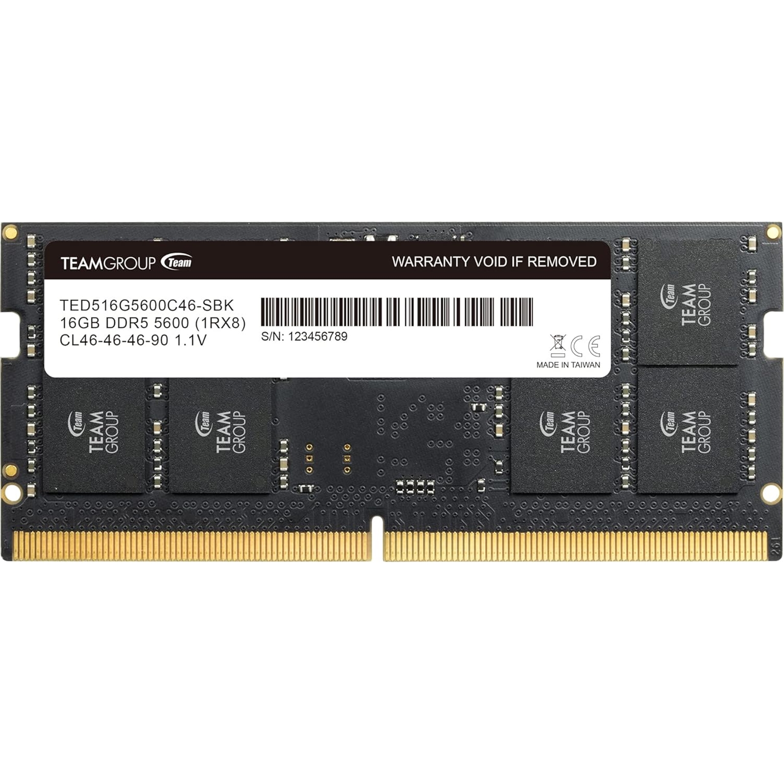 Team Elite TED516G5600C46A-S01 16GB (1 x 16GB) DDR5 5600MHz SODIMM System Memory - Image 4