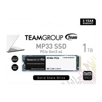 Team MP33 (TM8FP6001T0C101) 1TB NVMe SSD, M.2 Interface, PCIe Gen3, 2280, Read 1700MB/s, Write 1400MB/s, 3 Year Warranty - Image 4