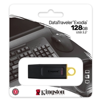 Kingston DataTraveler Exodia 128GB USB 3.2 Blk/Yellow USB Flash Drive - Image 5
