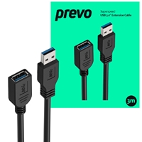 Prevo USBM-USBF-3M USB 3.0 Extension Cable, USB 3.0 Type-A (M) to USB Type-A (F), 3m, Black, Up to 5Gbps Transmission Rate, Retail Box Packaging - Image 5