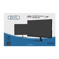 piXL PX24IVHF 24 Inch Frameless Monitor, Widescreen IPS LCD Panel, 5ms Response Time, 75Hz Refresh Rate, Full HD 1920 x 1200, VGA, HDMI, Internal PSU, 16.7 Million Colour Support, Black Finish, 3 Year Warranty - Image 6