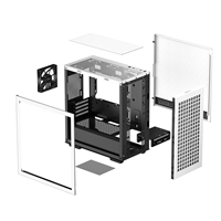 DeepCool CH370 WH, White, Mini Tower Chassis w/ Tempered Glass Window, 1x 120mm Fan, 2x USB 3.0, mATX/mITX - Image 8